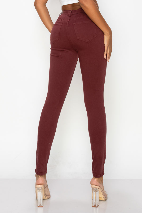 Arina - Color High Rise Destructed Skinny