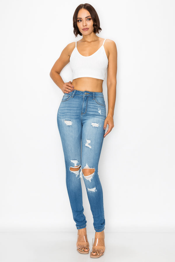Chloe - High Rise Destructed Skinny