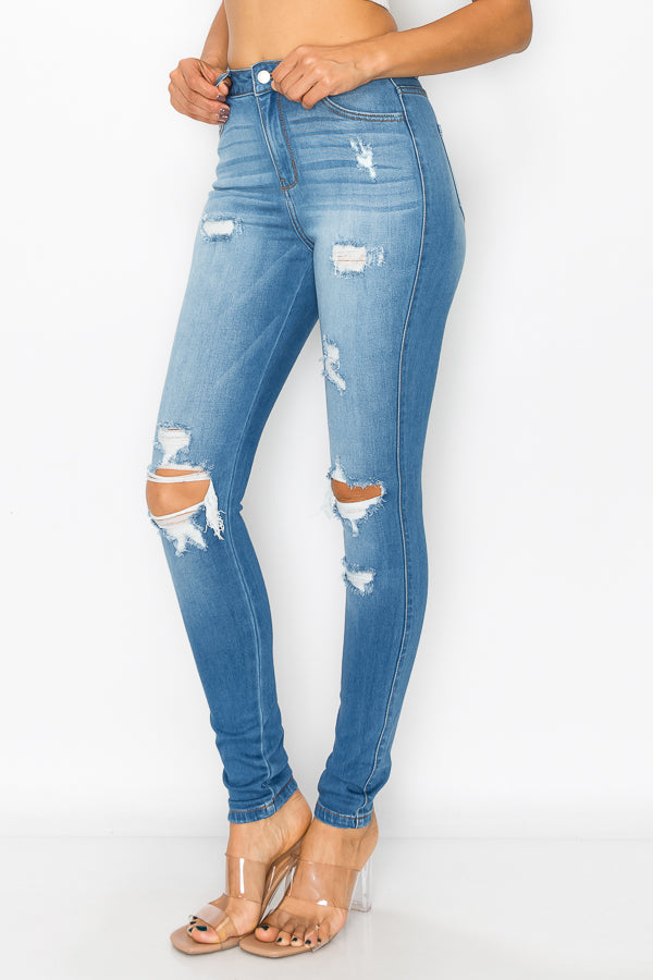 Chloe - High Rise Destructed Skinny
