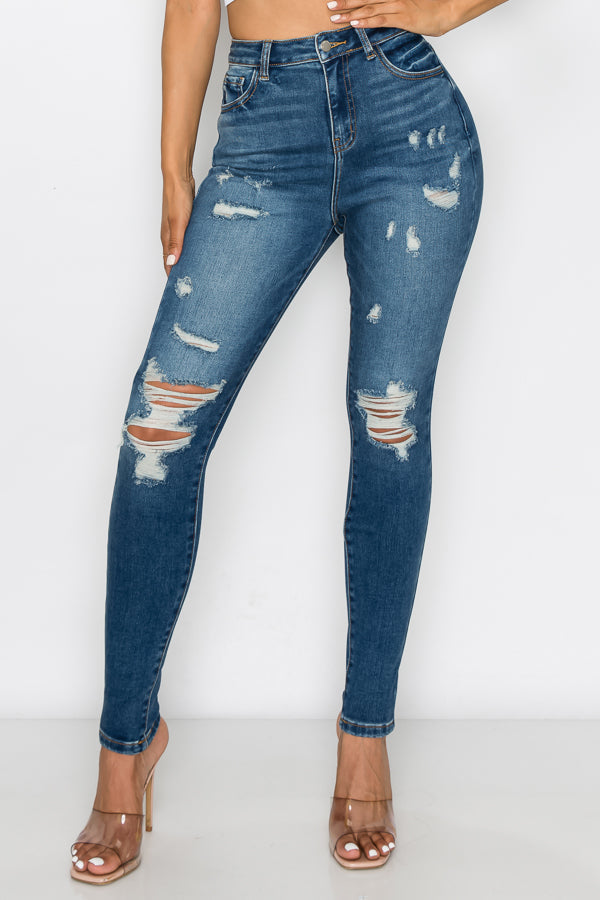 Paris - Super High Rise Destructed Premium Skinny