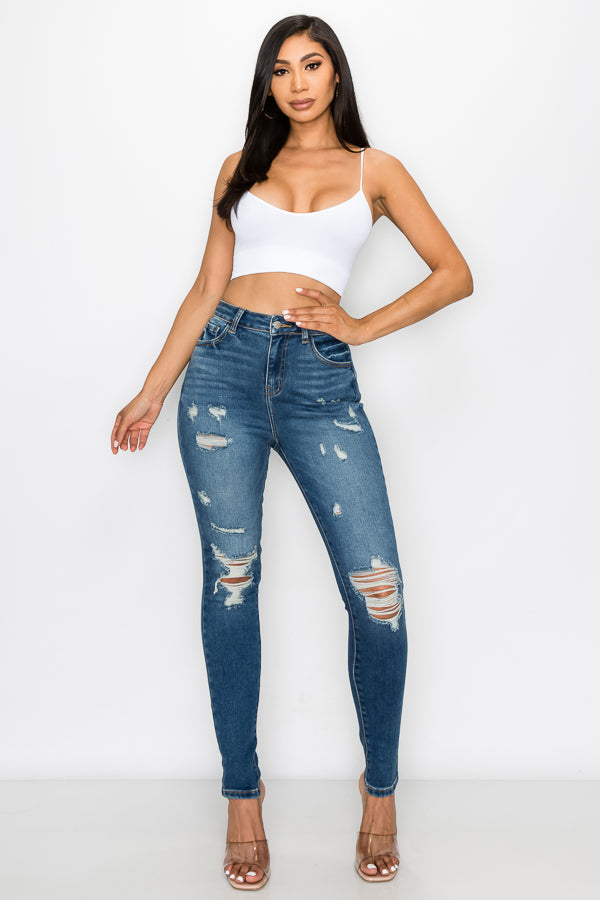 Paris - Super High Rise Destructed Premium Skinny