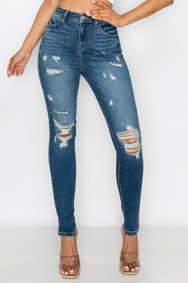 Paris - Super High Rise Destructed Premium Skinny