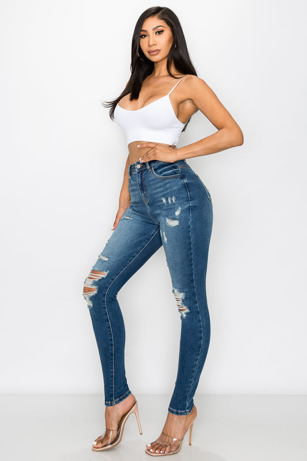 Paris - Super High Rise Destructed Premium Skinny