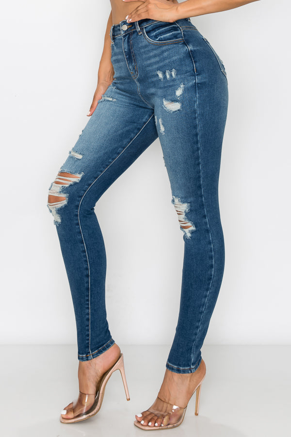 Paris - Super High Rise Destructed Premium Skinny