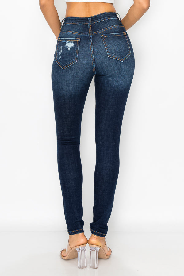 Zoey - High Rise Destructed Skinny
