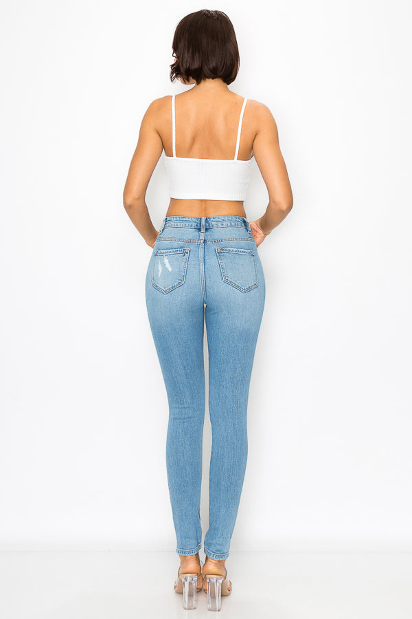 Abby - High Rise Destructed Skinny
