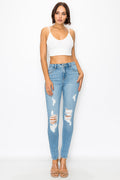 Abby - High Rise Destructed Skinny