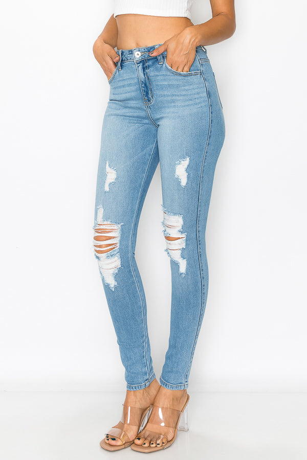 Abby - High Rise Destructed Skinny