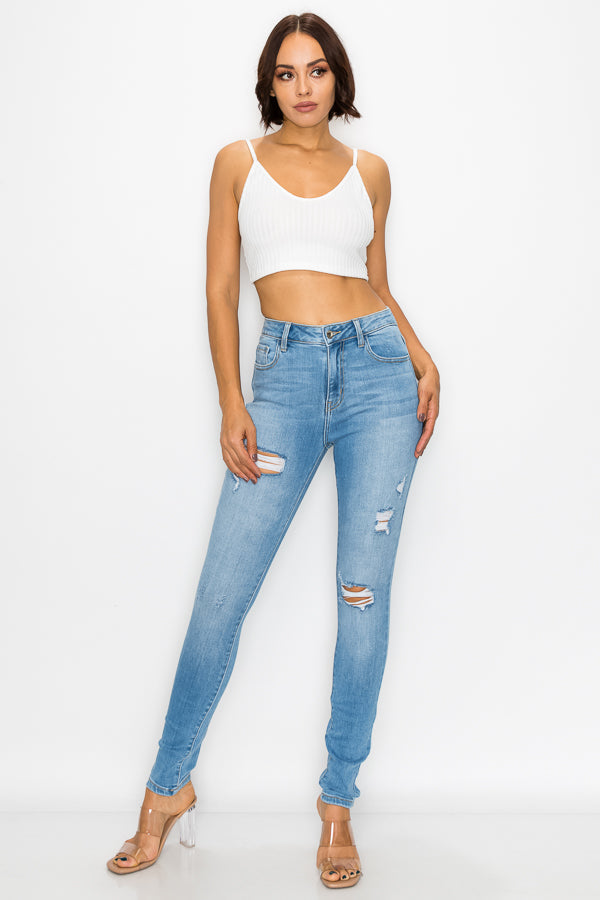 Joyce - High Rise Destructed Stretch Skinny