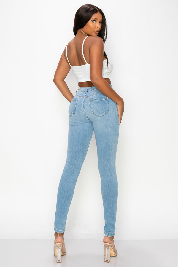 Gianna - High Rise Lightly Destructed Premium Skinny