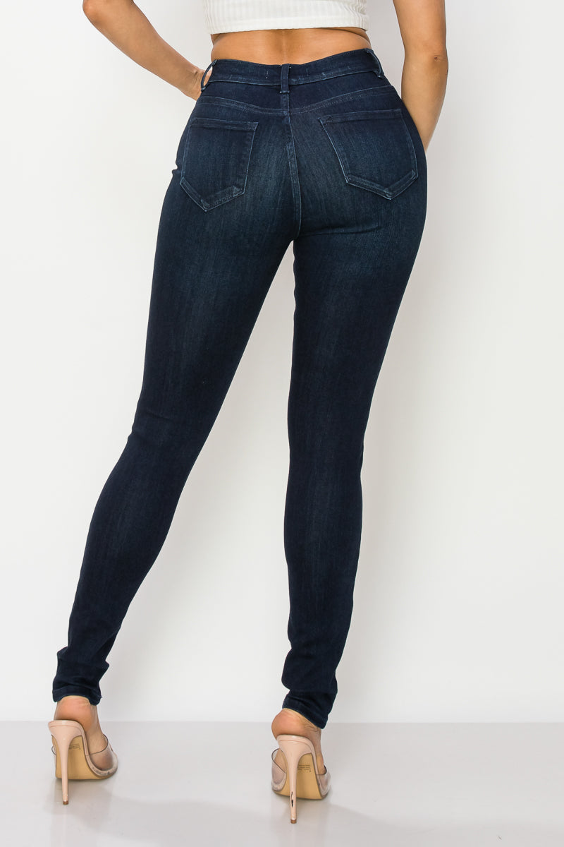 Emily - Classic Super Dark High Rise Stretch Skinny
