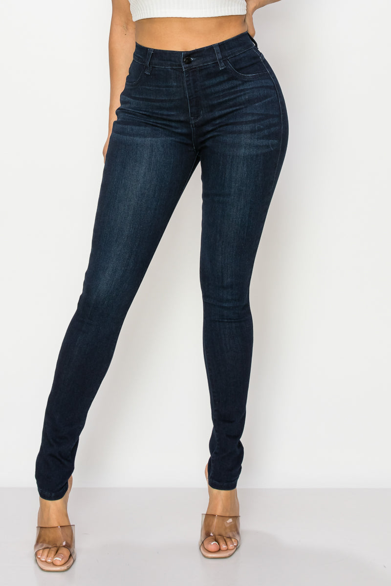 Emily - Classic Super Dark High Rise Stretch Skinny