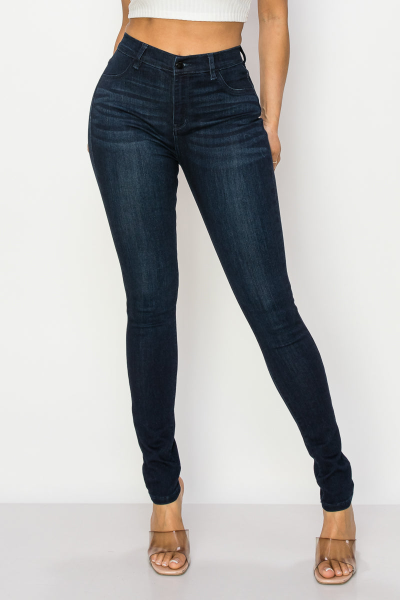 Emily - Classic Super Dark High Rise Stretch Skinny