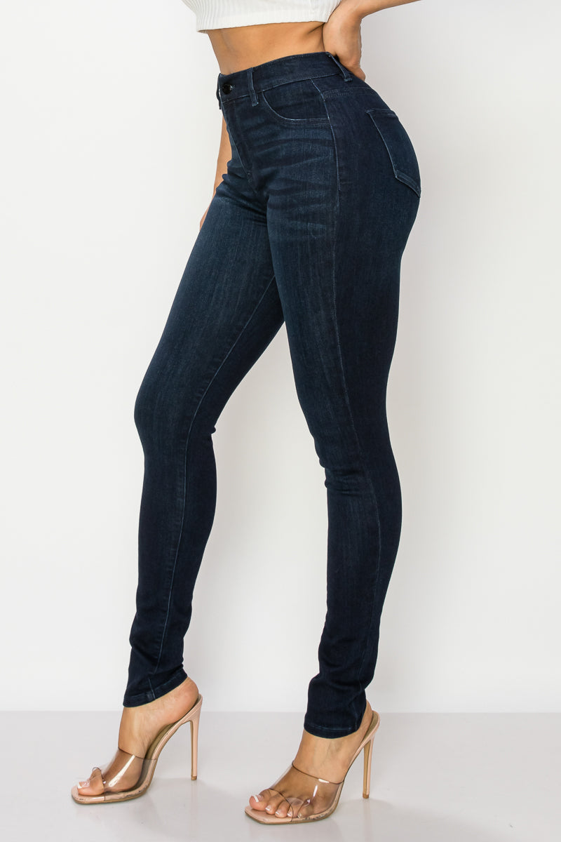 Emily - Classic Super Dark High Rise Stretch Skinny
