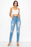 Sawyer - Super High Rise Destructed Premium Skinny