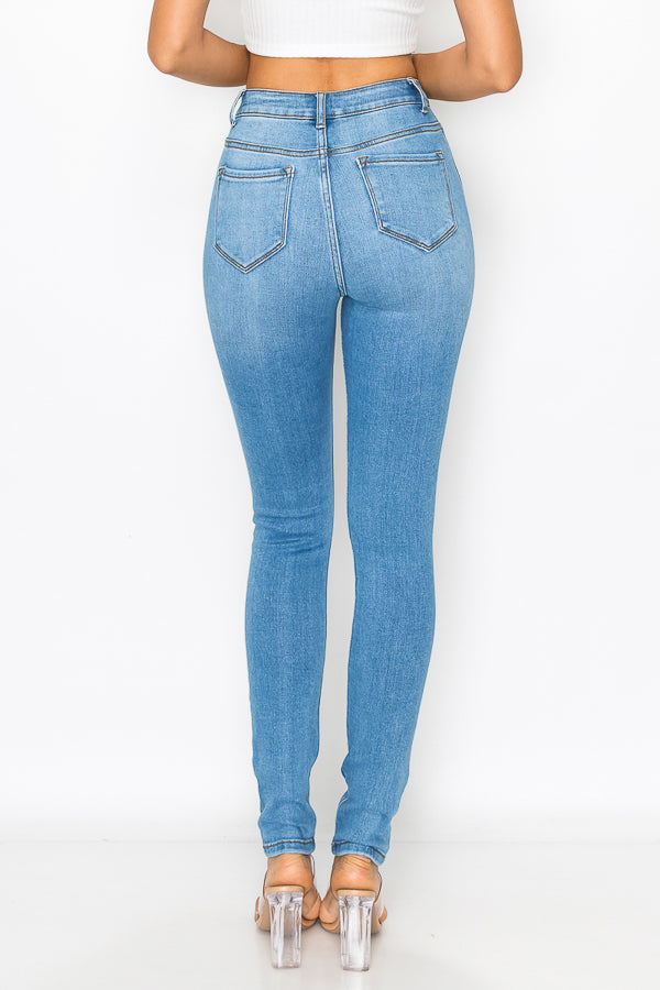 Sawyer - Super High Rise Destructed Premium Skinny