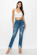 Sophia - High Rise Destructed Mom Jeans