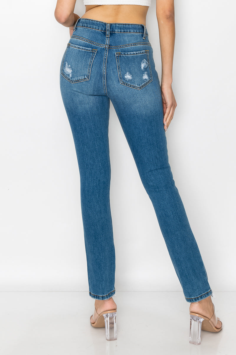 Sophia - High Rise Destructed Mom Jeans