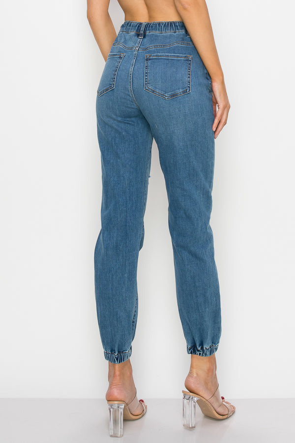 Jacqueline - Super High Rise Destructed Joggers