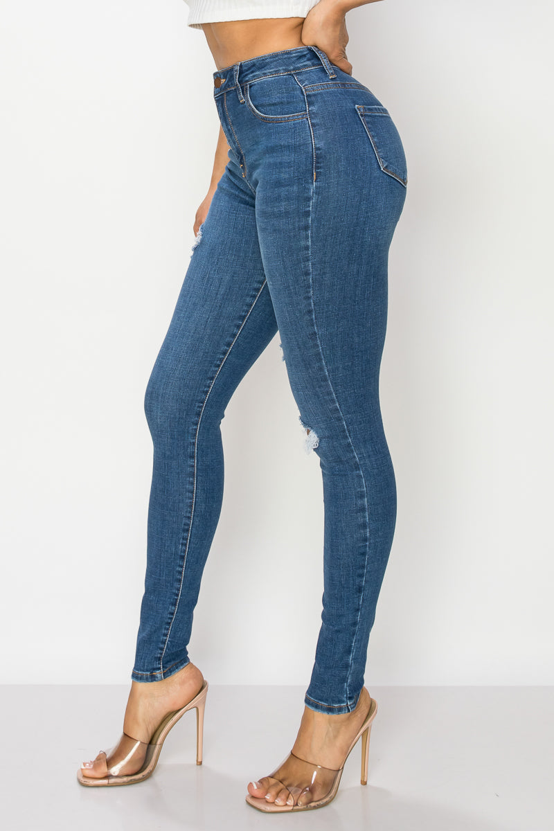 Lisa - High Rise Lightly Destructed Skinny