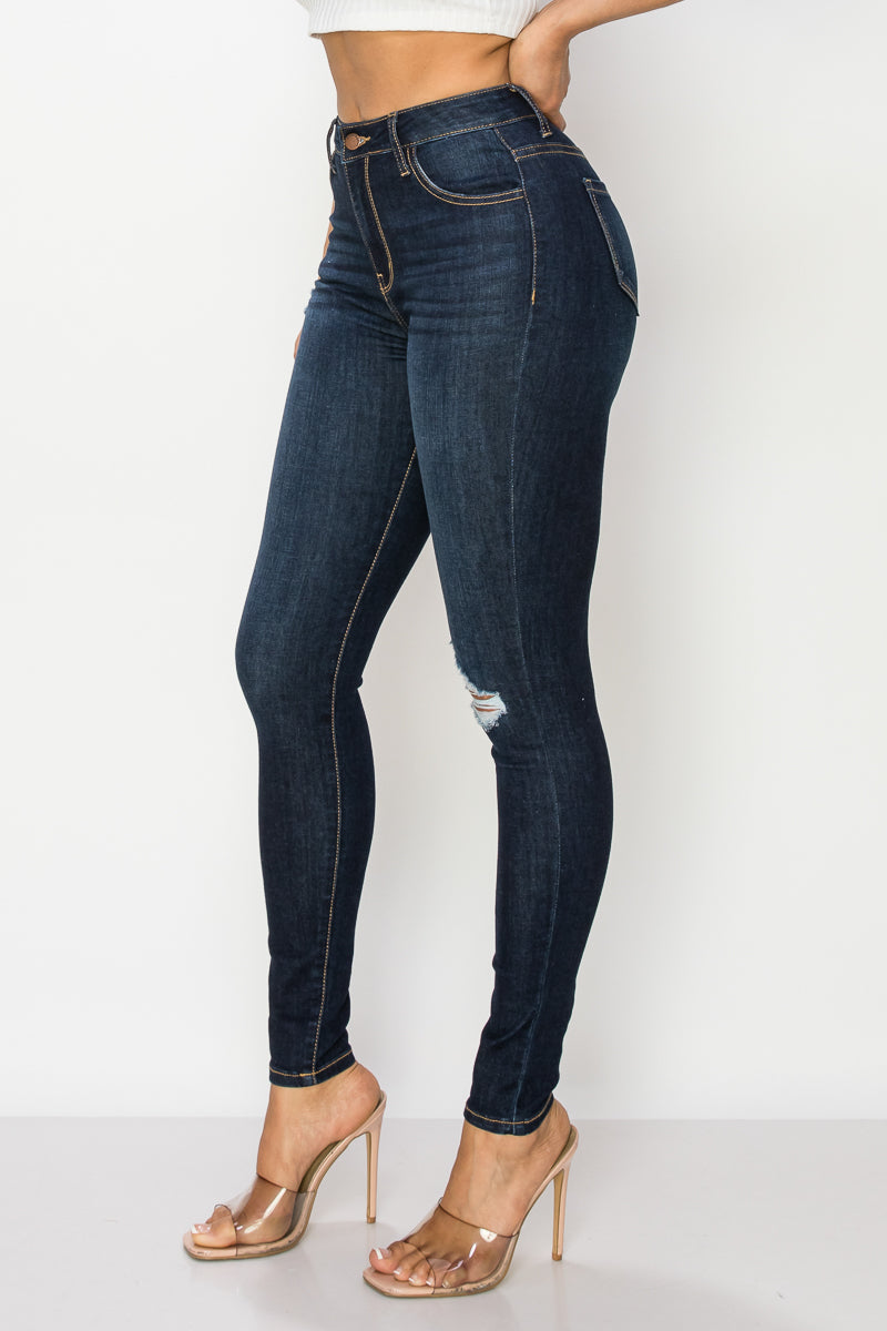 Rose - High Rise Destructed Stretch Skinny