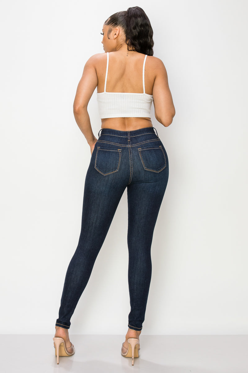 Rose - High Rise Destructed Stretch Skinny