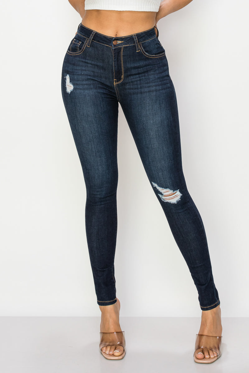 Rose - High Rise Destructed Stretch Skinny