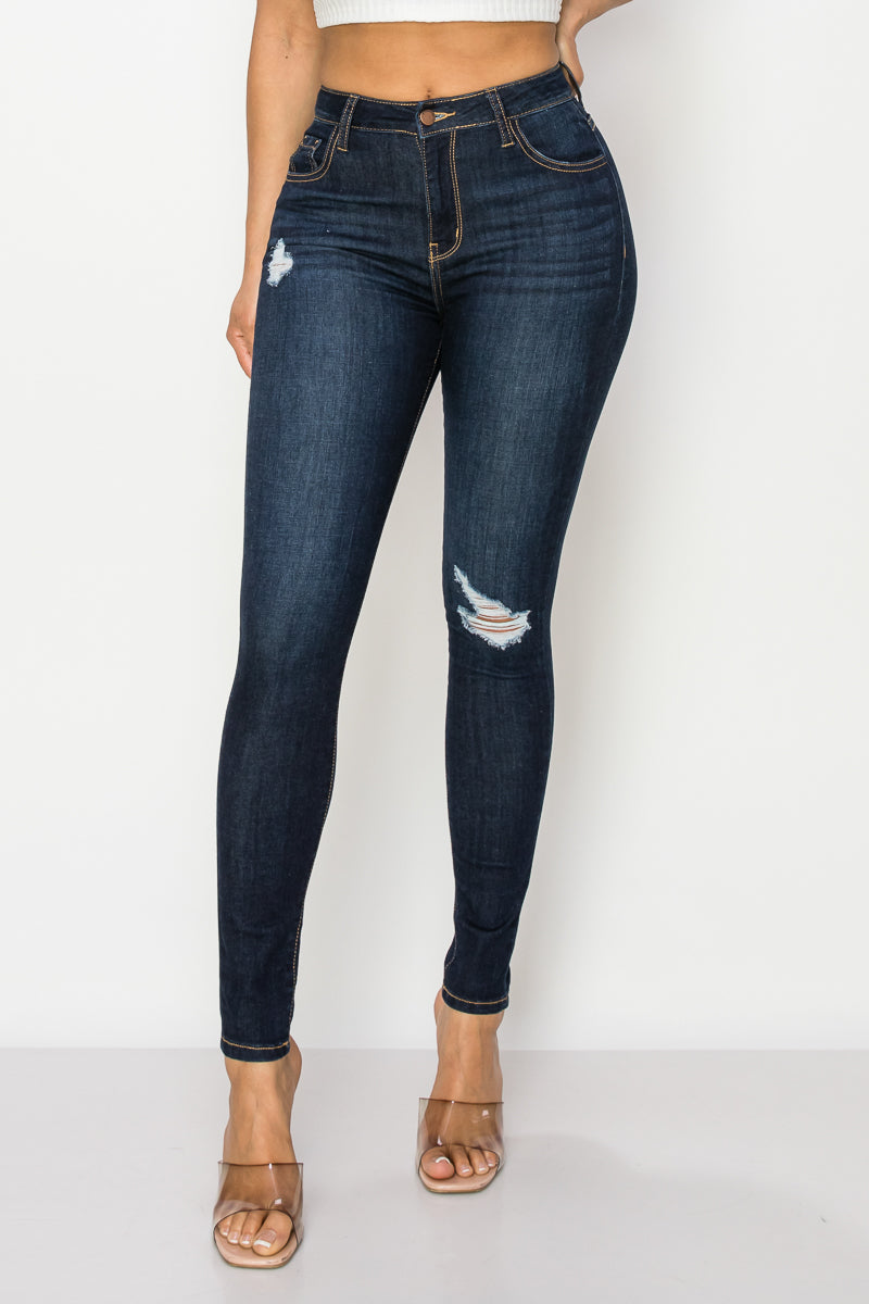 Rose - High Rise Destructed Stretch Skinny