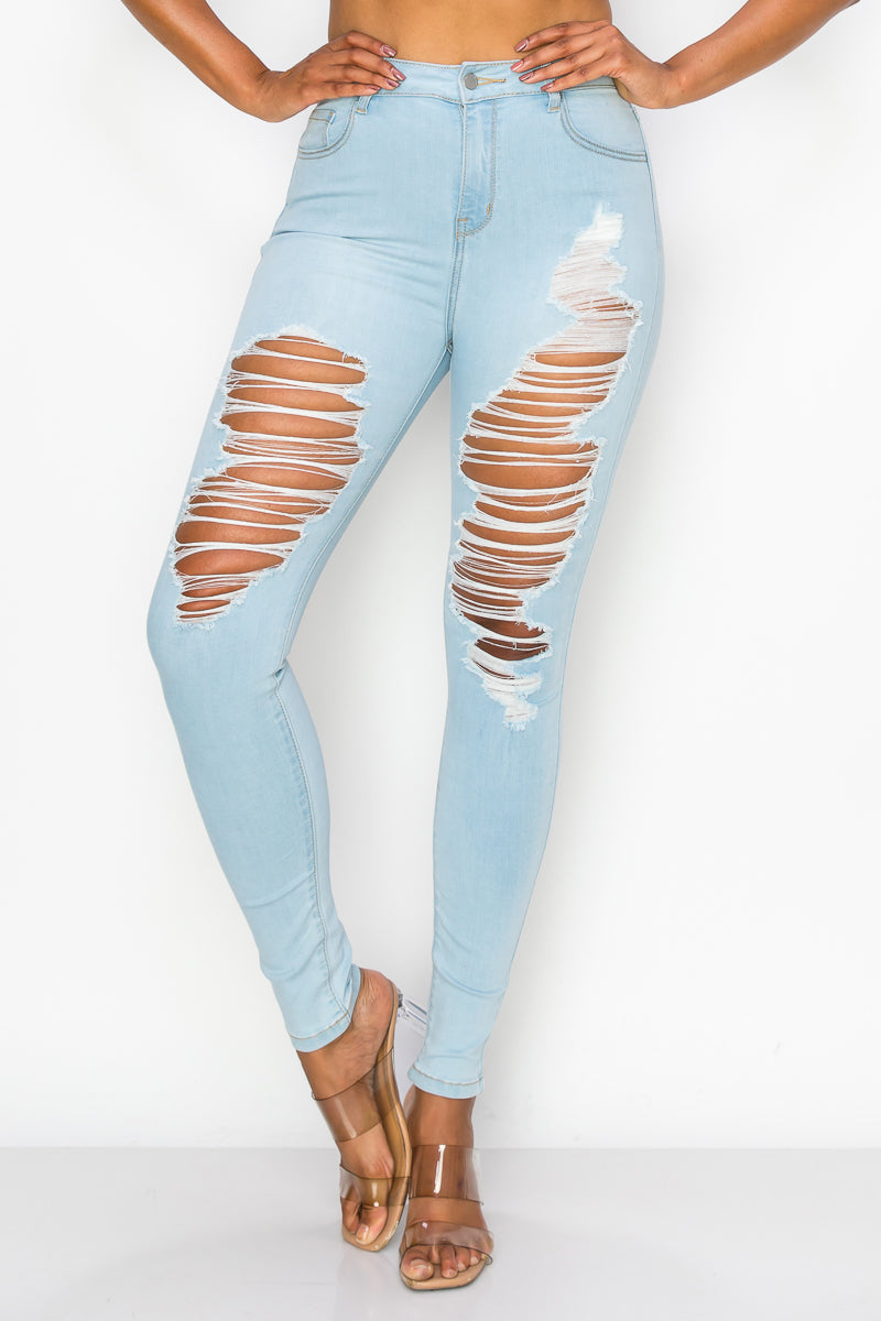 Ruby - High Rise Destructed Soft Stretch Skinny