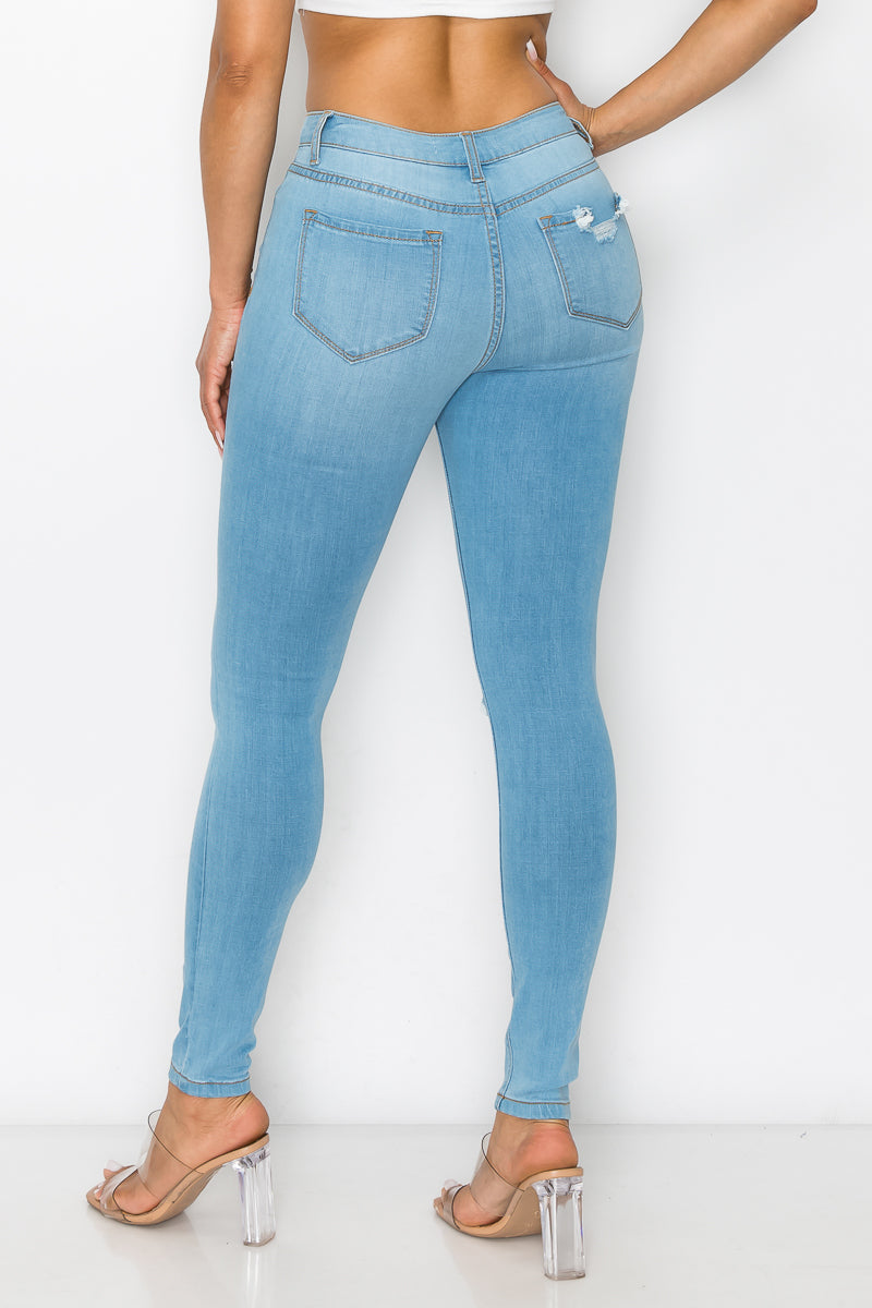 Lola - High Rise Minimal Destructed Skinny