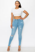 Lola - High Rise Minimal Destructed Skinny