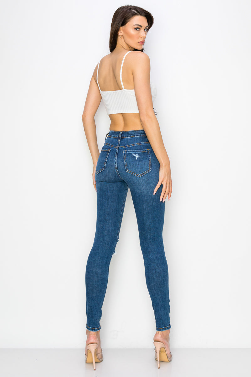 Josephine - High Rise Destructed Stretch Skinny