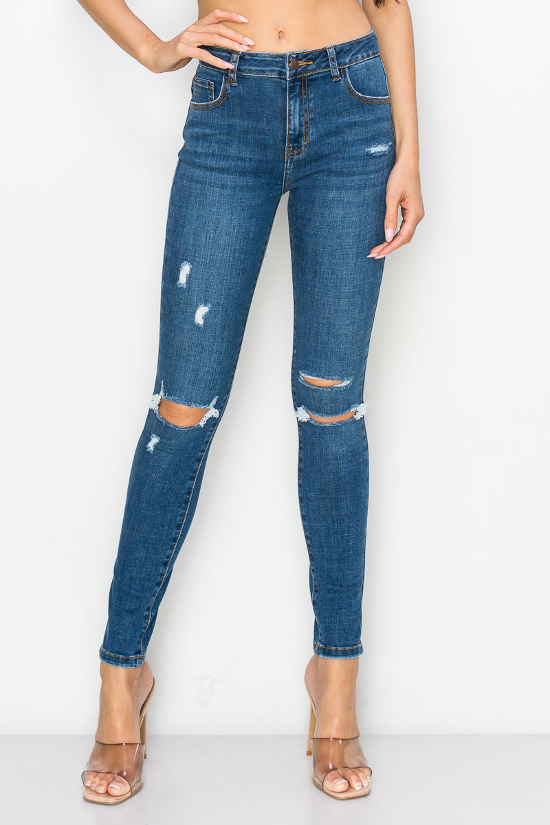 Josephine - High Rise Destructed Stretch Skinny