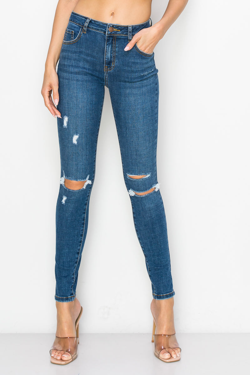 Josephine - High Rise Destructed Stretch Skinny