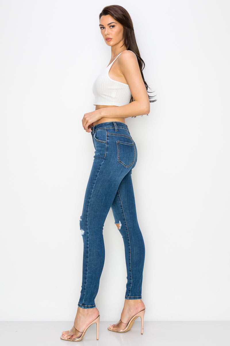 Josephine - High Rise Destructed Stretch Skinny