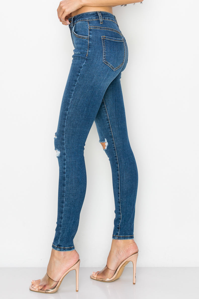 Josephine - High Rise Destructed Stretch Skinny