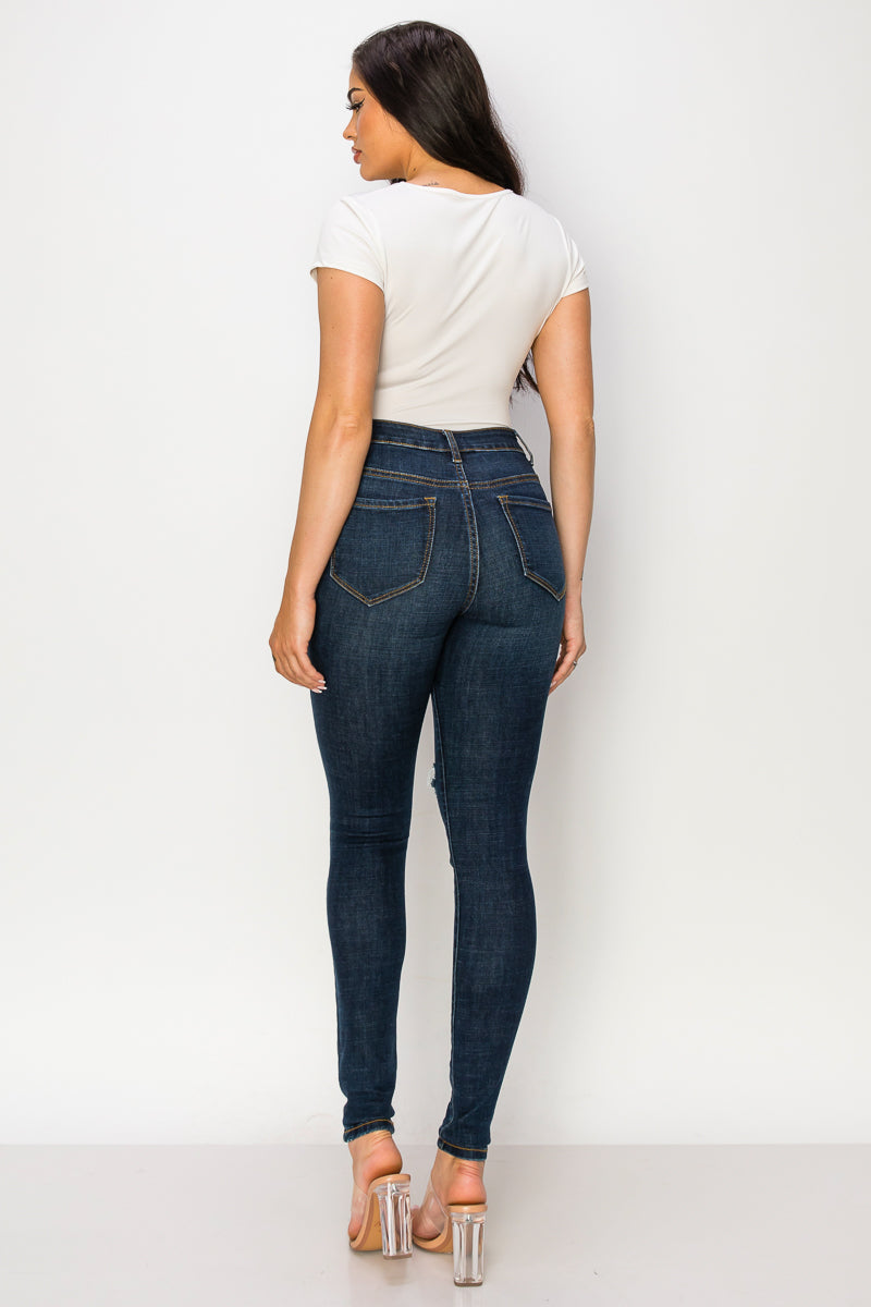 Jocelyn - High Rise Destructed Stretch Skinny