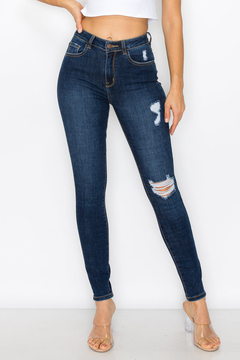 Trinity - High Rise Destructed Stretch Skinny