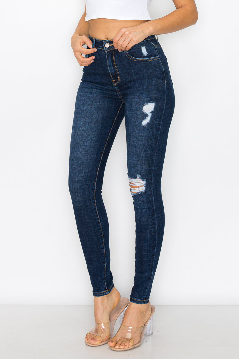 Trinity - High Rise Destructed Stretch Skinny