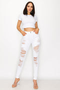 Maggie - Destructed High Rise Skinny