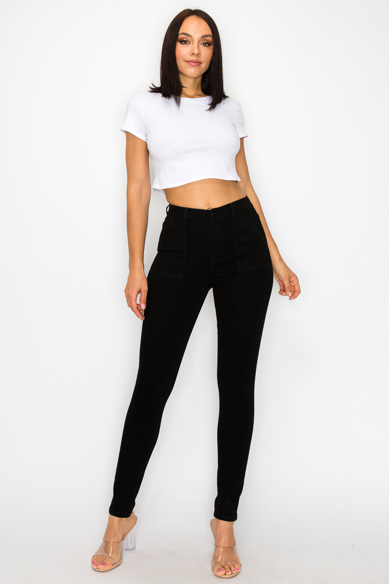 Aurora - Classic High Rise Patch Pocket Skinny