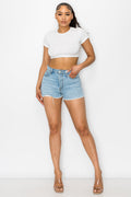 Adele - High Rise Minimal Destructed Shorts